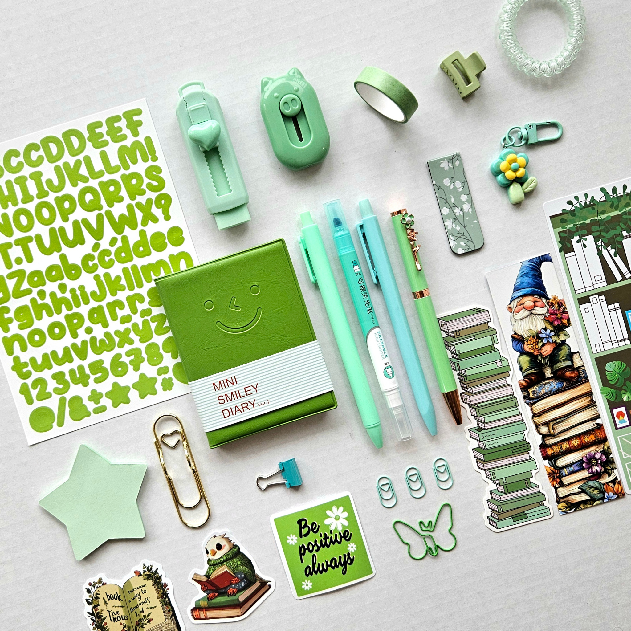 🍃 Fresh Mind - Green Mini Bookish Bundle