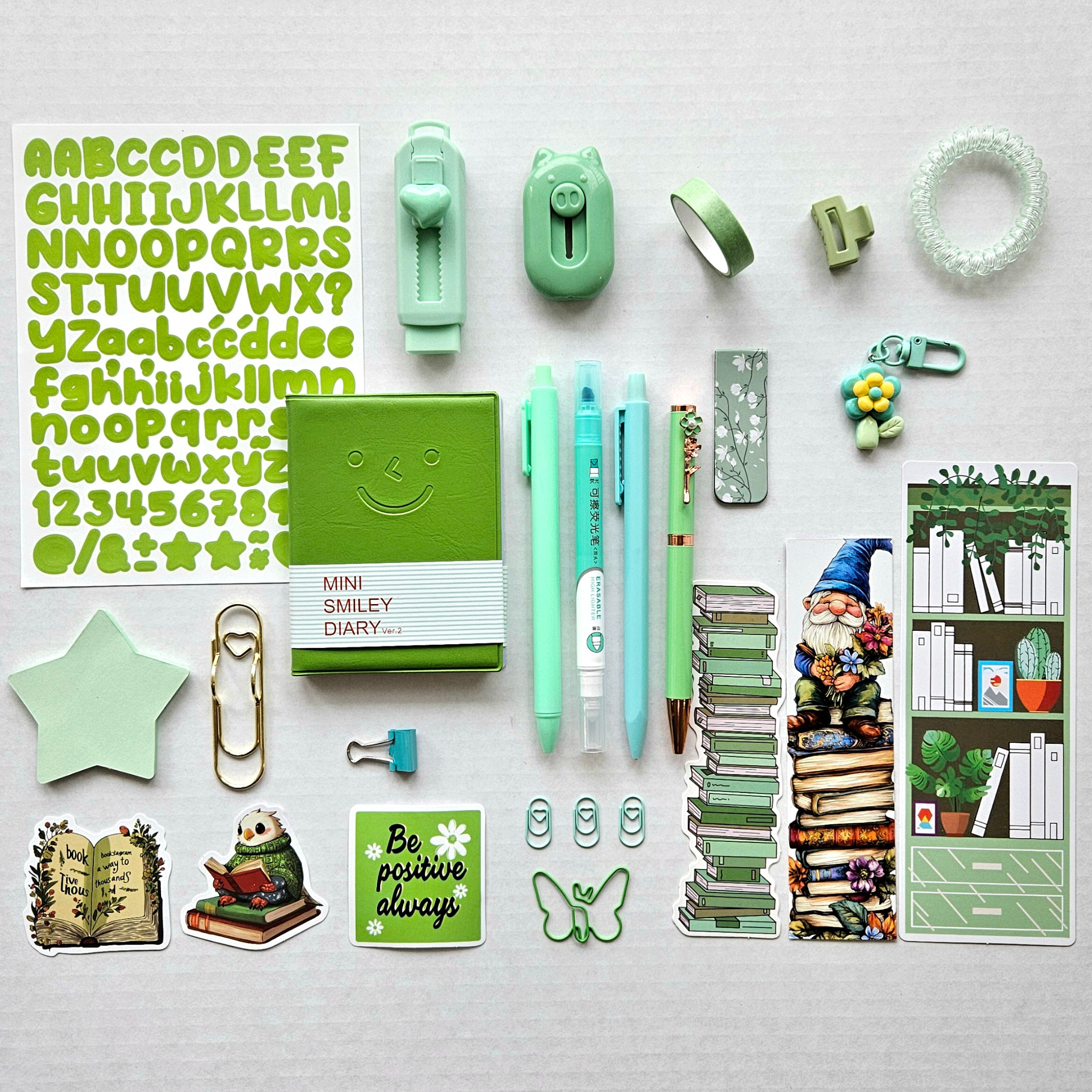 🍃 Fresh Mind - Green Mini Bookish Bundle