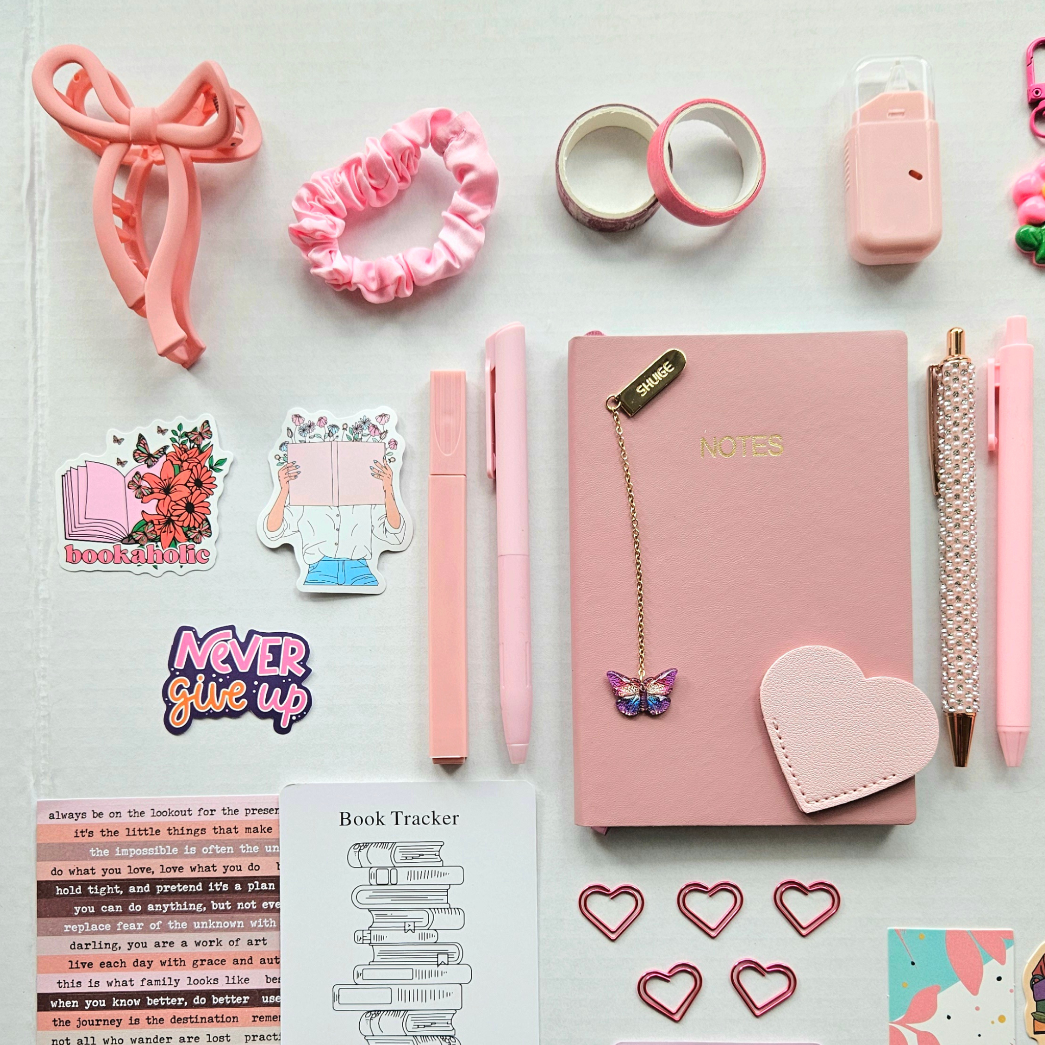 🌸 Soft Pink Romance – Classic Bookish Bundle