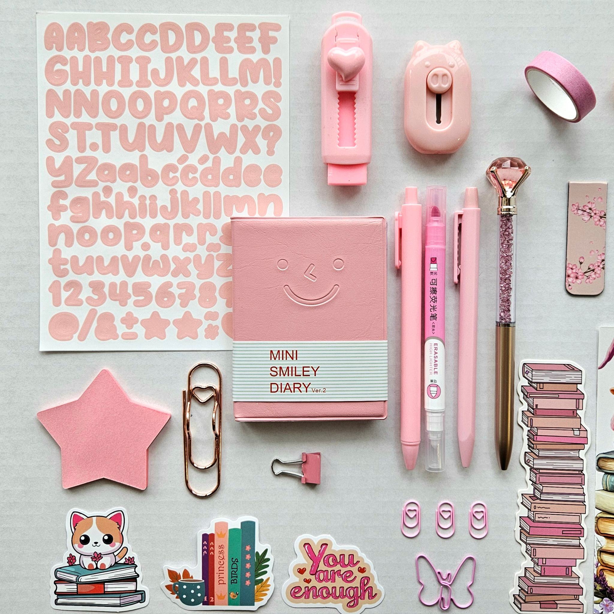 💗 Soft Touch - Light Pink Mini Bookish Bundle