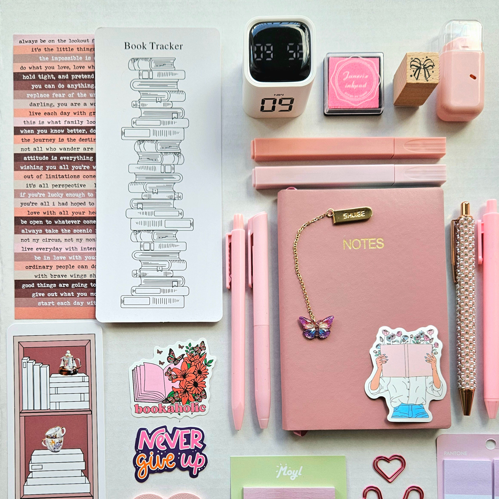 🌸 Soft Pink Romance – Deluxe Bookish Bundle