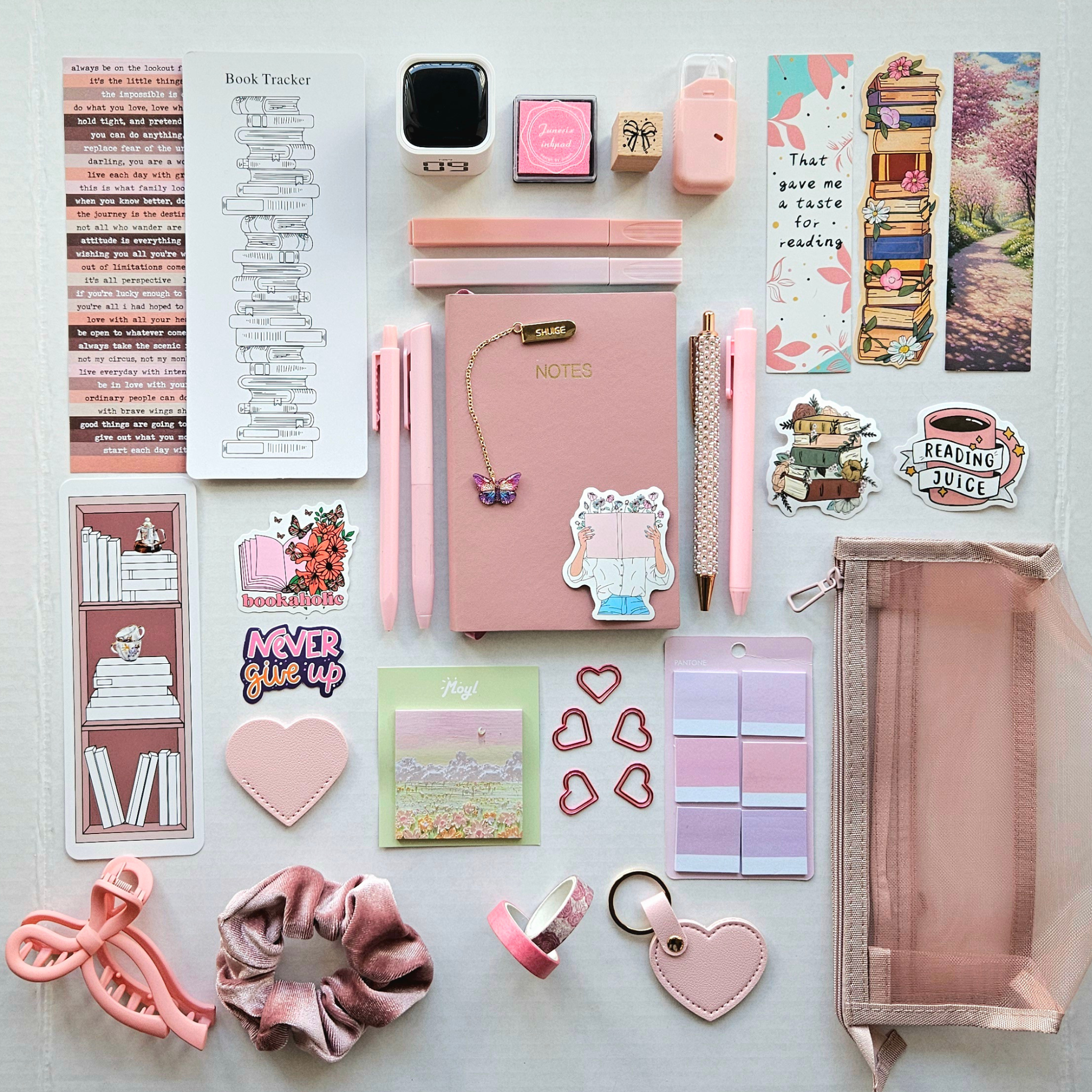 🌸 Soft Pink Romance – Deluxe Bookish Bundle